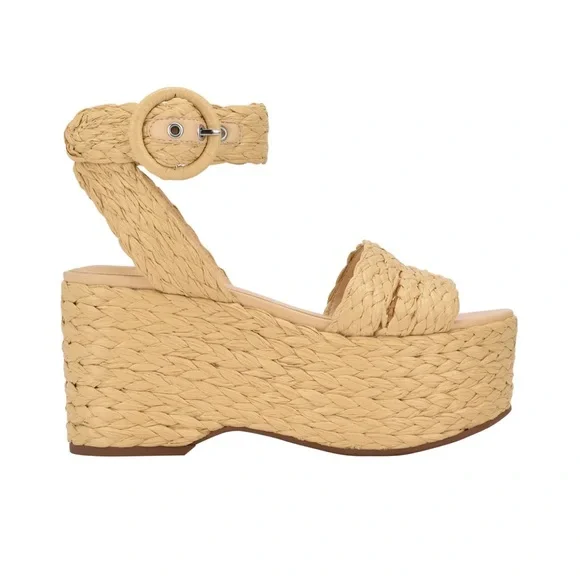 Espadrilles wedges natural tan sandals vacation shoes boho - Picture 6 of 13